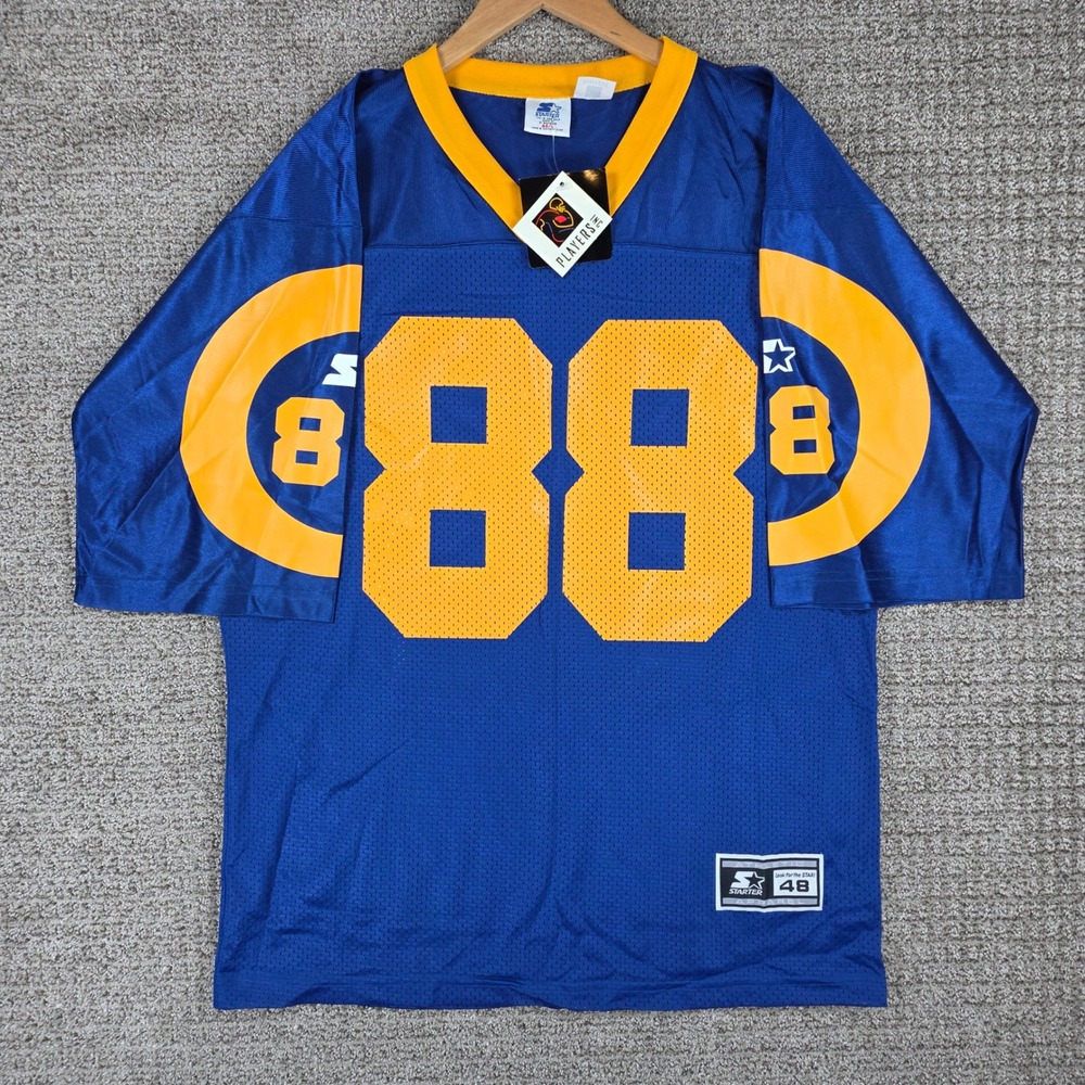 Vintage 1995 Starter NFL St Louis Rams Eddie Kennison 88 Jersey Mens 48 Blue NWT
